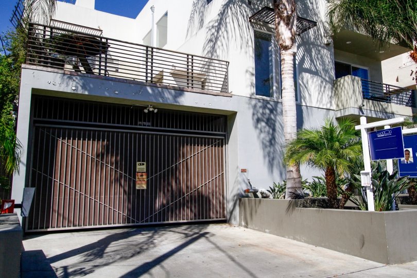 The parking garage for residents of Laurelwood Villas