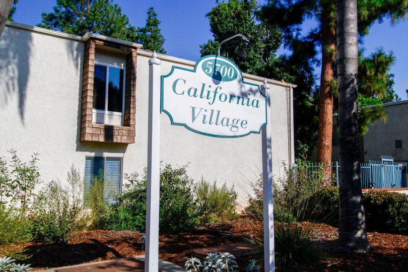 The sign at California Village in CA California