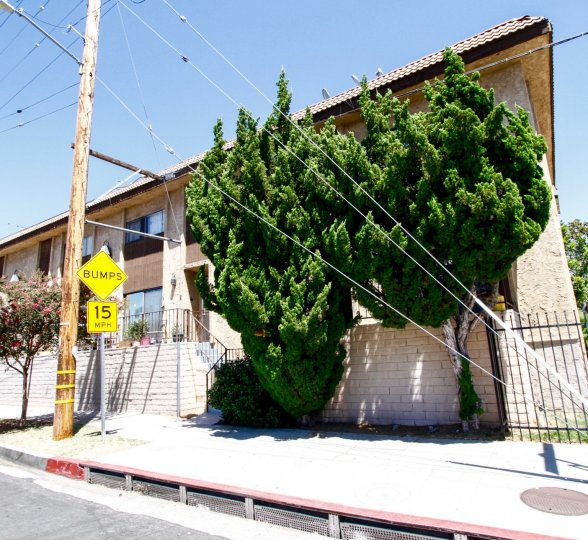 The sidewalk in front of the Ranchito Townhomes in Van Nuys