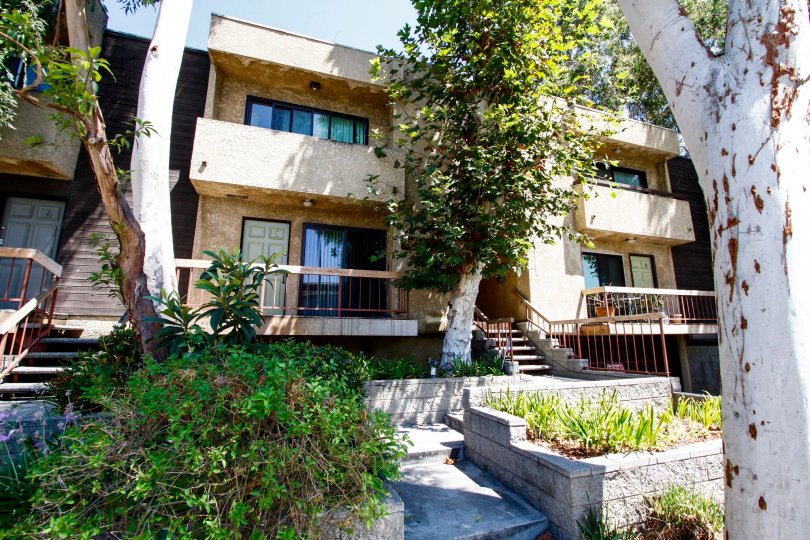 The walkway up to Victory Gardens in Van Nuys
