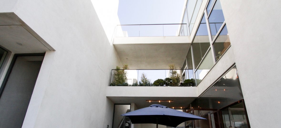 The platform between buildings at AK Live Work