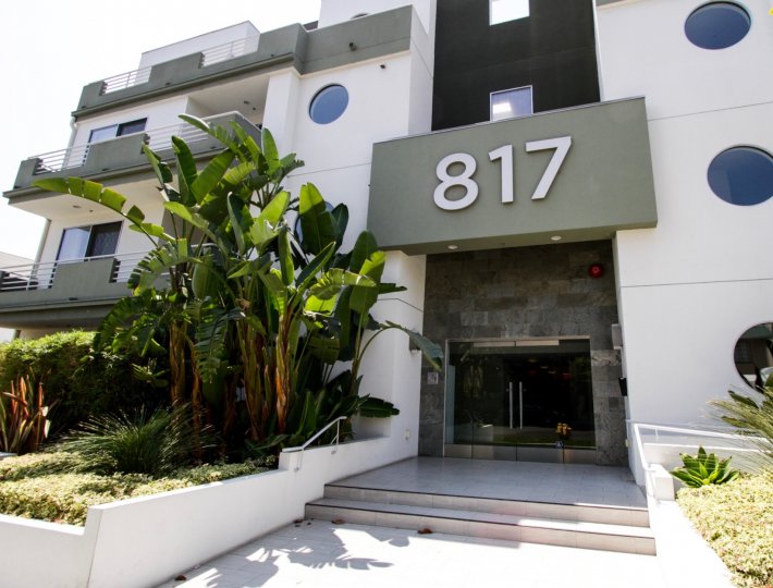 The address written at the entrance of 817 Alfred in West Hollywood