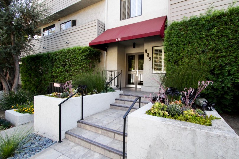 The stairs to the entrance of 839 Larrabee