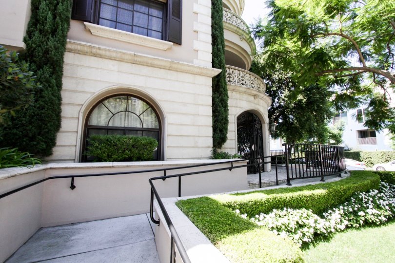 The sidewalk leading up to 850 N Croft