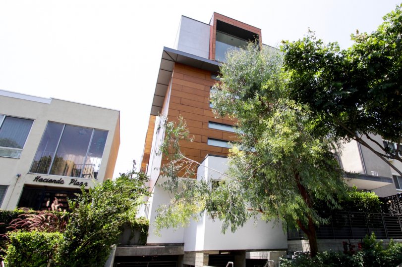The landscaping around the Hacienda Lofts