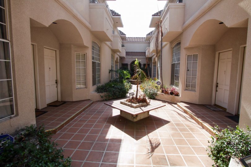 The common area of Martel Townhomes in West Hollywood