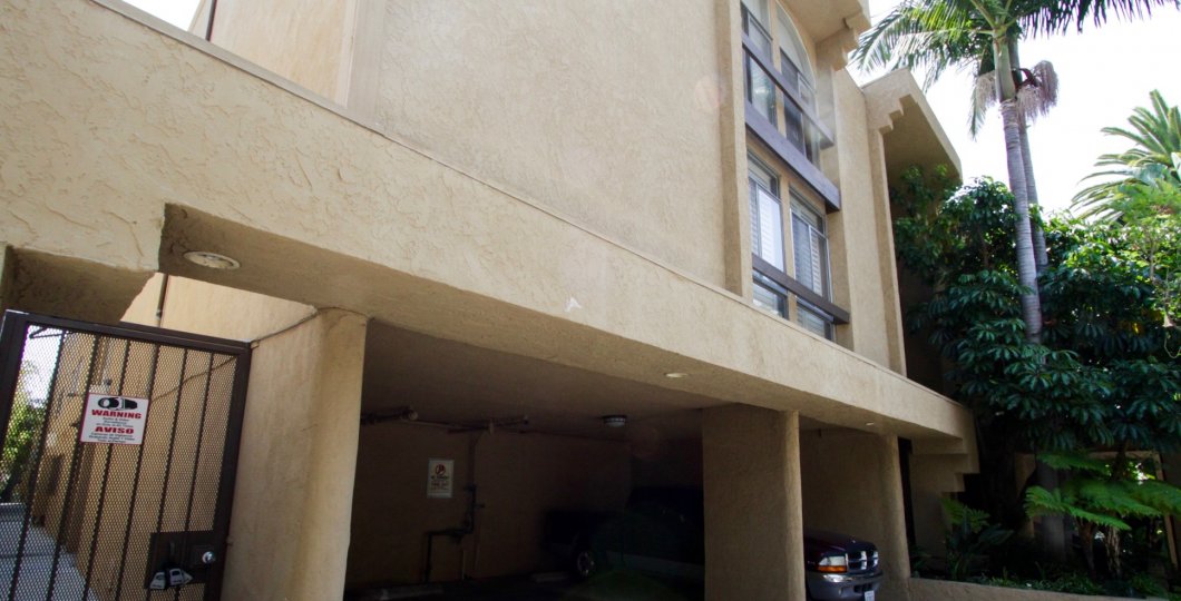 The garage for parking at Nob Hill in West Hollywood