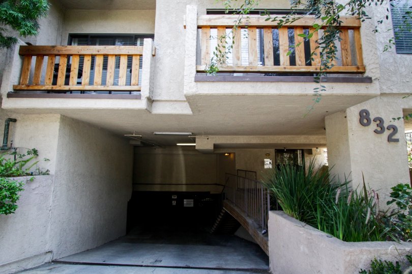 The parking for residents of Palm Terrace