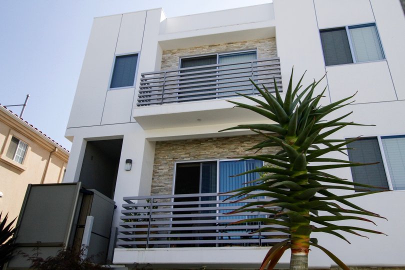 Sliding balcony doors are found on each unit in Armacost Townhomes