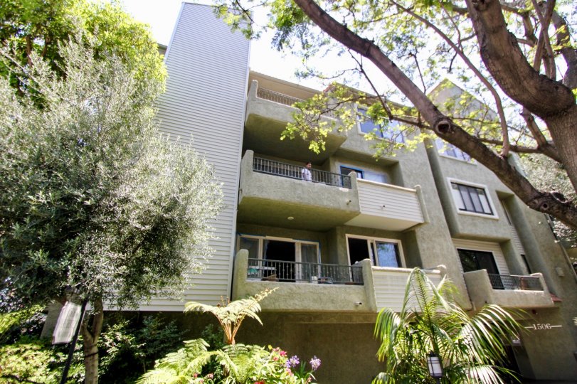 front view of the galant Park Bentley's apartment building, West La, California