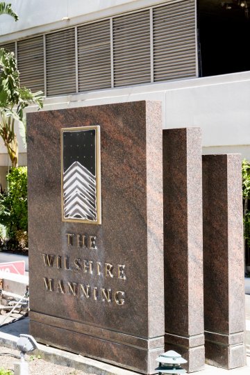 The landscaping at the Wilshire Lencrest in Westwood