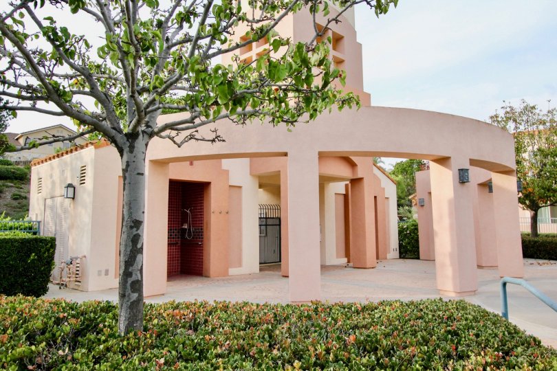 a sunny day in the seacove villas with house that has round four way passage