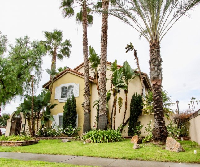 Spring Lake Court Building With Green Land Location View at Anaheim City