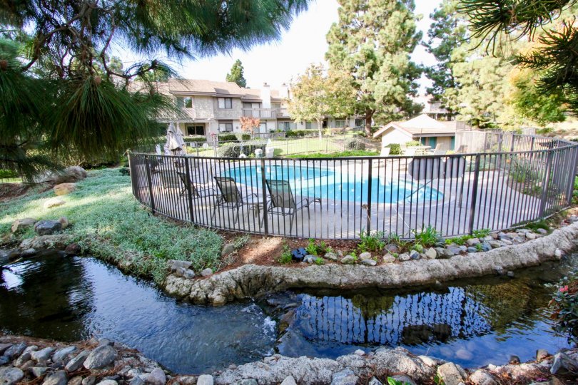 Beautiful Pool at Old Mill Pond Community in Dana Point, California