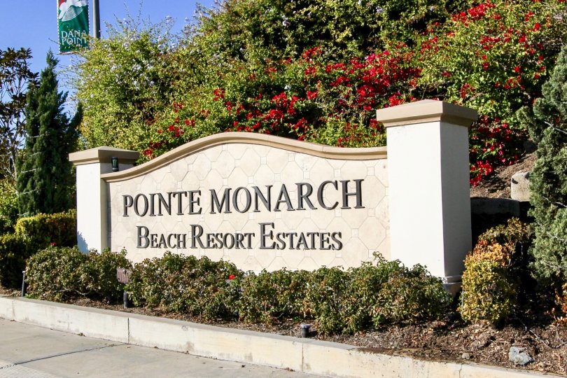 In the Wall mentioned Pointe Monarch surrounded with bushes and plants with flowers
