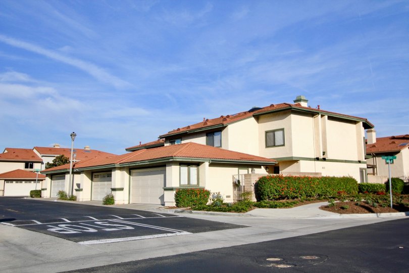 A SUNNY DAY IN THE SEASIDE VILLAS PLACE WITH HOUSE AND SOME OTHER PLANTS ARE THERE