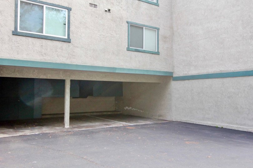 Covered parking under residential space at Brea Country in Fullerton, CA