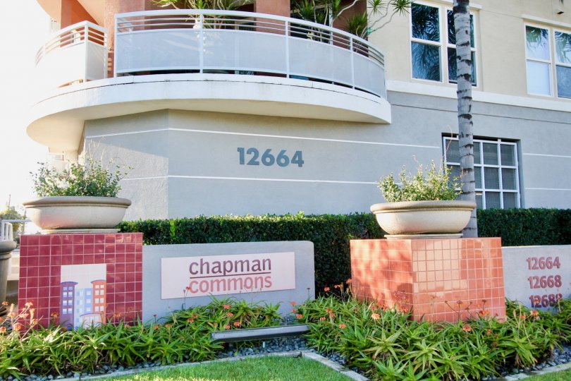 THE 12664 APARTMENT IN THE CHAPMAN COMMONS WITH THE PLANTS, TREES, BALCONIS