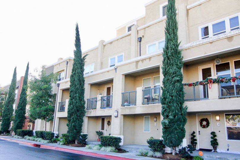 Lotus Walk Building side view with beautiful tree at Garden Grove City