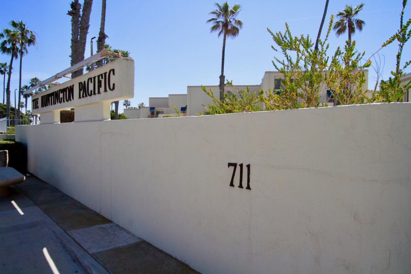 The Huntington Pacific community exterior wall in Huntington Beach