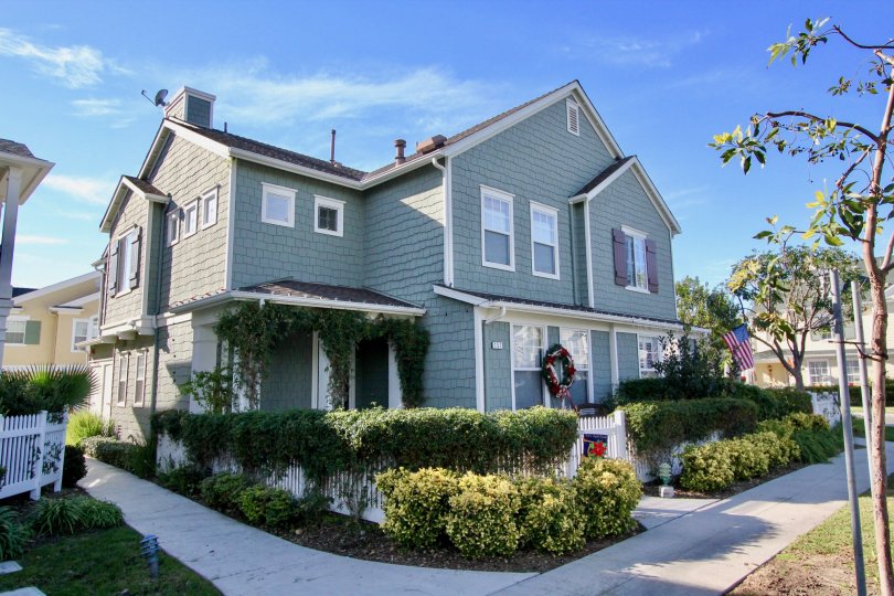 Clear skies, garden with abundance of plants at Charleston Place in Ladera Ranch.
