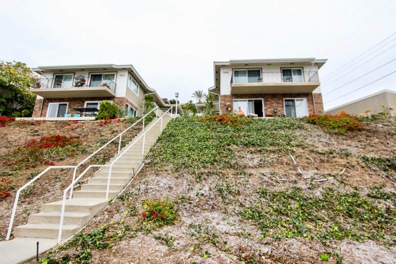 THE ESTATE IN THE WESLEY PACIFIC WITH THE STEPS, PLANTS, TREES