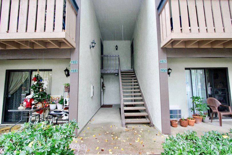 A apartment complex with two floors in Pheasant Creek community in Lake Forest, California.