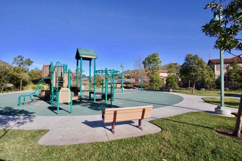 A small park in Tremont community on a sunny day with blue clear sky
