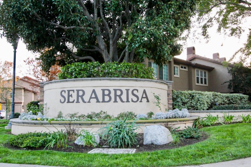 An overcat day by the neighborhood sign of Serabrisa