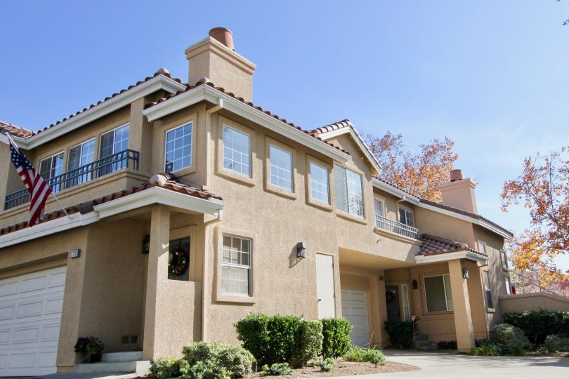 A traditional two-storey residence with traditional windows in the Sonoma Court community.