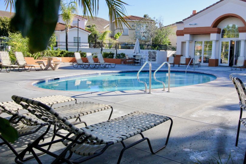 Chairs and a pool at the Masters in San Juan Capistrano, CA