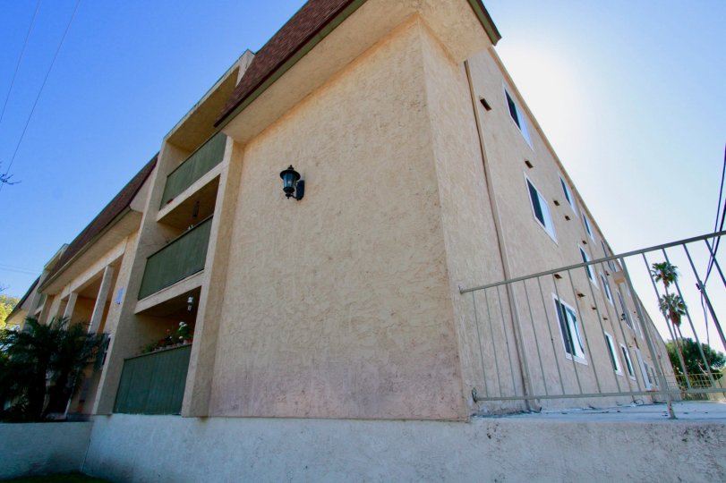 French Park Condos Building with Side View Location at Santa Ana city in Califorina