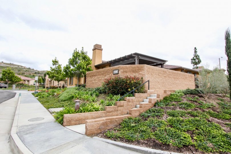 Villaggio Yorba Linda California with cute steps builded in the way and in side platforms