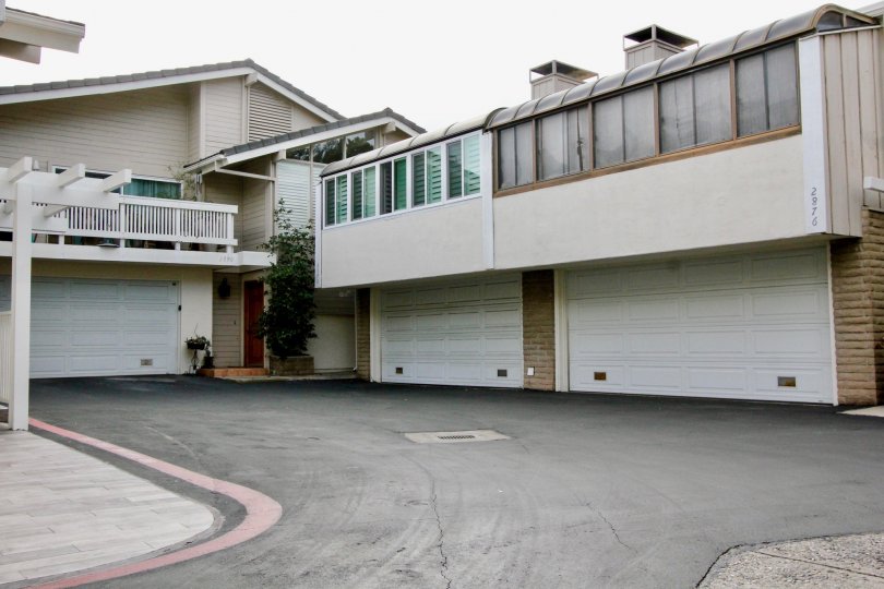 The spacious parking at the Meadow Villas in Carlsbad California