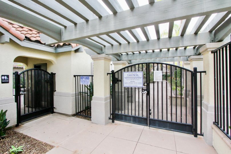 Gated amenities at the Valencia community in Carlsbad, CA