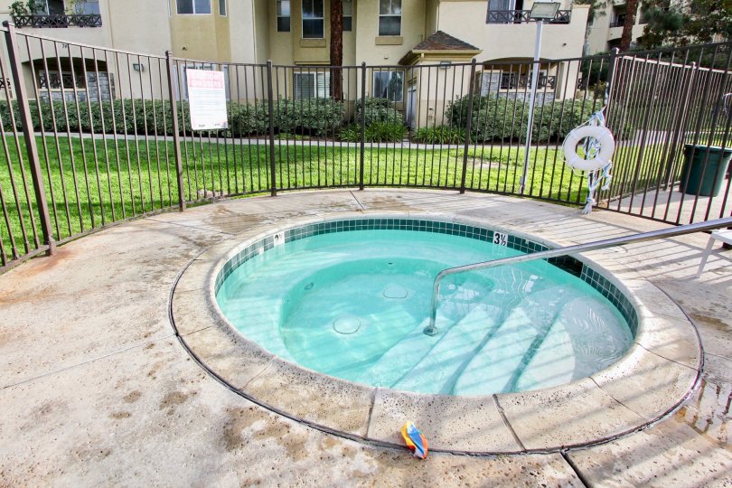 pool at camelot in chula vista california, gated and circular