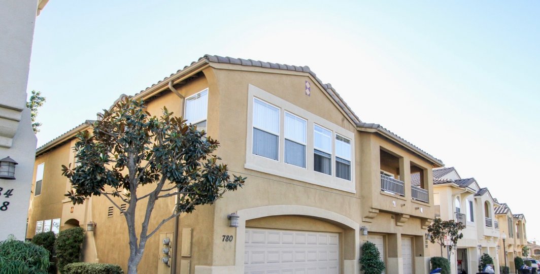 A beautiful row of homes in the Tivoli Villas community in Chula Vista, California