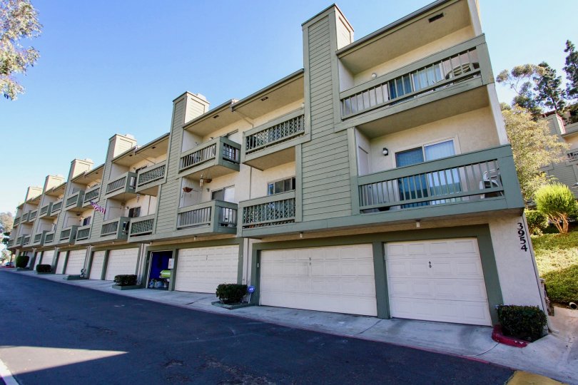College Park Townhomes  , College Area  , California,blue sky,long building