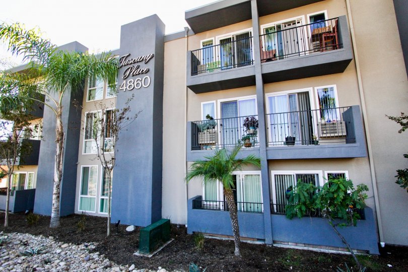 Tuscany Place,College Area , California,grey building,number