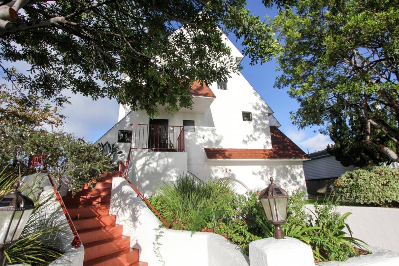 Stairway to residence at Island Village in Coronado California