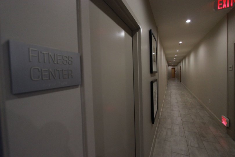 Entrance to fitness center in Aria Downtown San Diego California