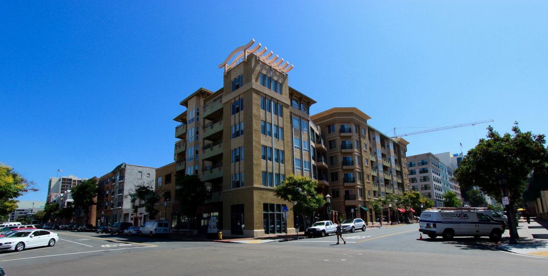 Corner view of Pacific Terrace Downtown San Diego California
