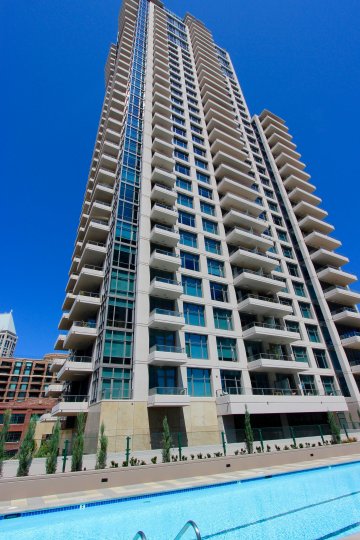 Huge building like a tower with number of floors and balconies Pinnacle.