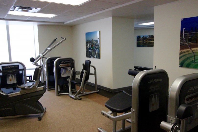 Very clean workout area in Smart Corner Downtown San Diego California