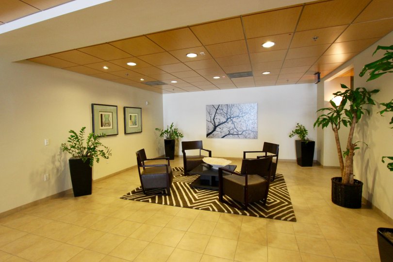 Sitting area in a Solara Lofts home in Downtown San Diego, California