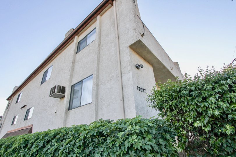 Two story housing on a hillside at Palaie Royal in El Cajon California