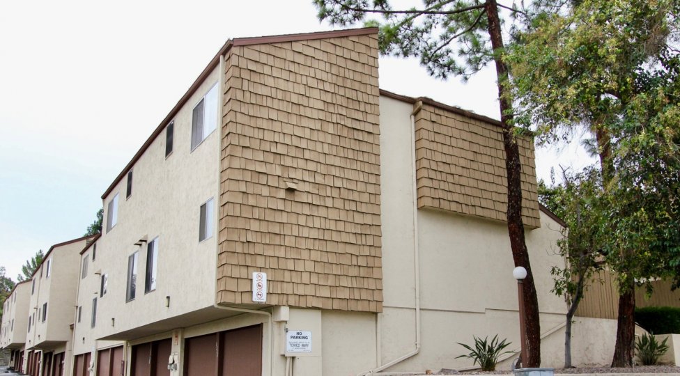Partridge Village, El Cajon, backside of the building with nice trees