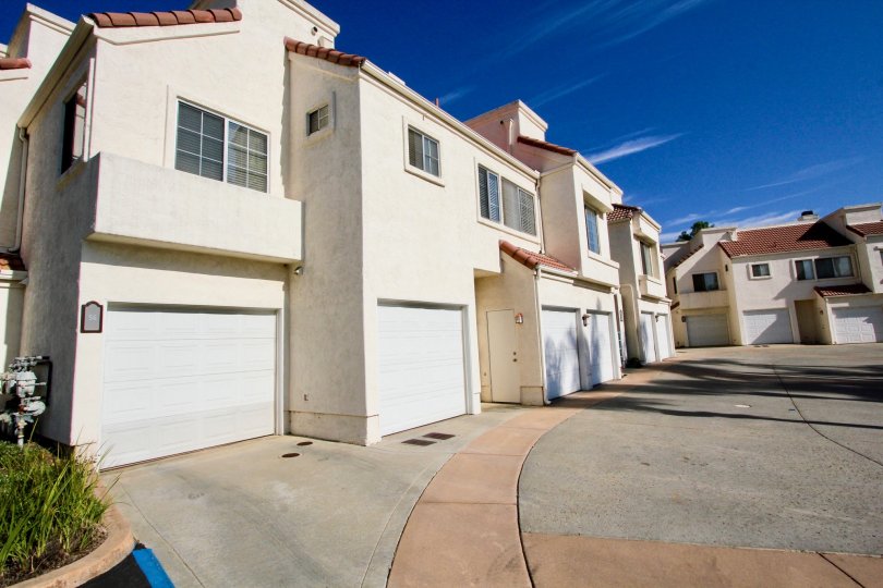 Housing with attached garages at Rancho Villas in El Cajon California