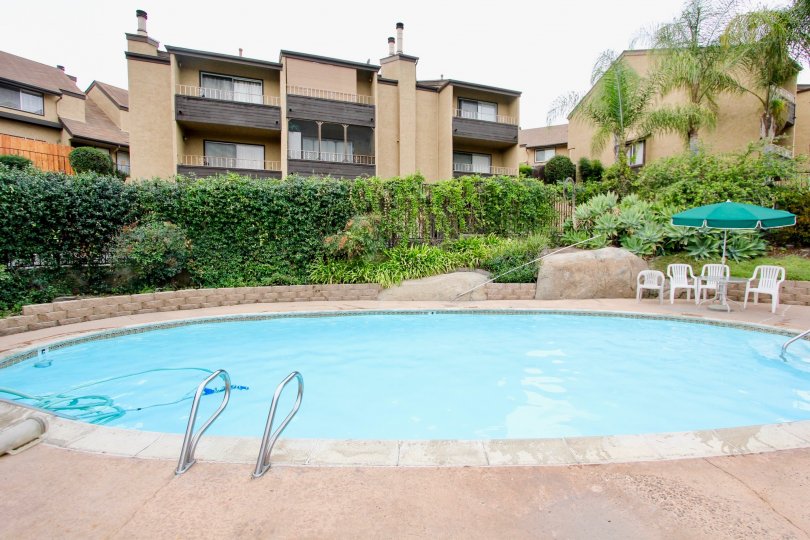 Round swimming pool at Stone Edge in El Cajon California