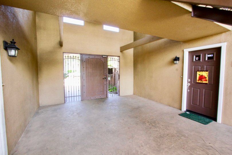 A view of one of the door to one of the apartments in The Willows, in El Cajon California on a sunny day.